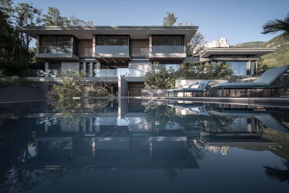 Photo piscine, Architecture, Lac d'Annecy - Maison d'architecte, villa contemporaine - Archidomo