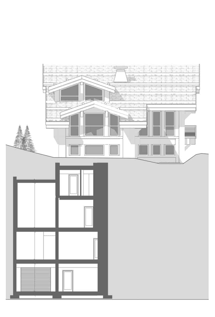 Archidomo, architecte plan chalet Courchevel, Megève, Val d'Isère, Chamonix...